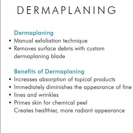 Dermaplane facial 